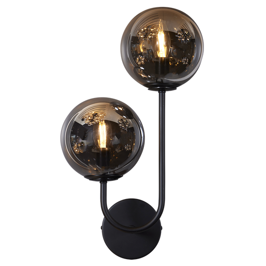 Oscar vegglampe-Vegglamper-Ms - belysning-Røykfarget-9400000402-Lightup.no