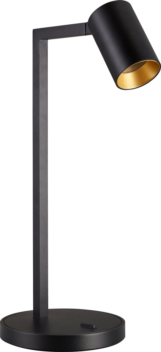 Oz K1 bordlampe - Svart/Gullfarget - B-vare-Bordlamper-NorDesign-Svart / Gull-74490105-bvare-Lightup.no