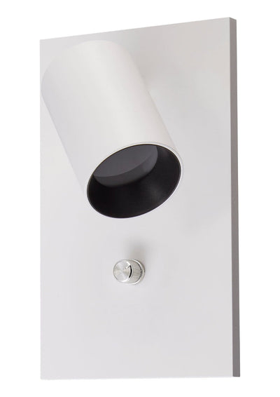 Oz K1 vegglampe m/USB - Hvit/Svart-Vegglamper-NorDesign-64490106-Lightup.no