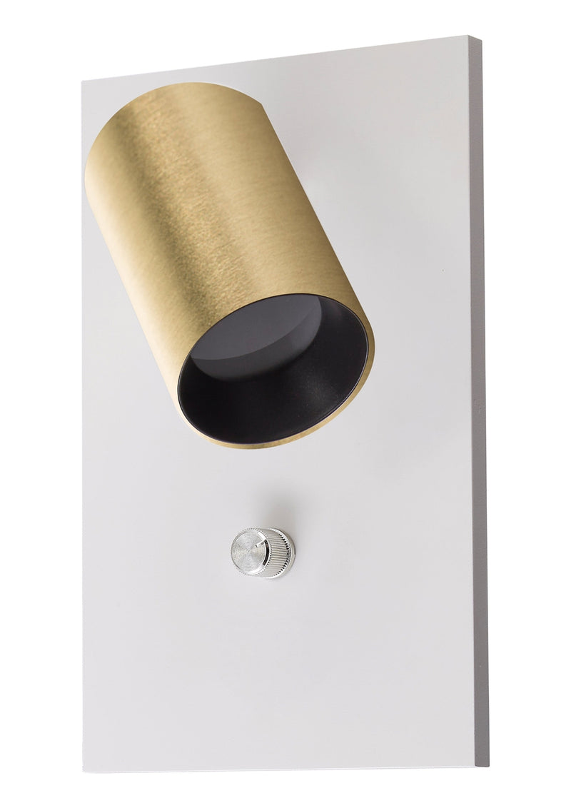 Oz K1 vegglampe m/USB - Hvit/Svart-Vegglamper-NorDesign-64490106-Lightup.no