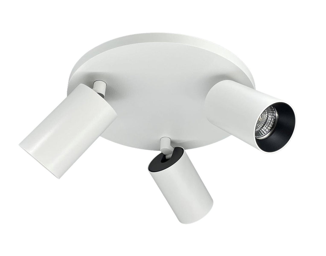 Oz K3 rund taklampe 3-lys GU10-Taklamper-NorDesign-Hvit / Svart-774493306-Lightup.no