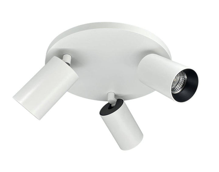 Oz K3 rund taklampe 3-lys GU10-Taklamper-NorDesign-Hvit / Svart-774493306-Lightup.no