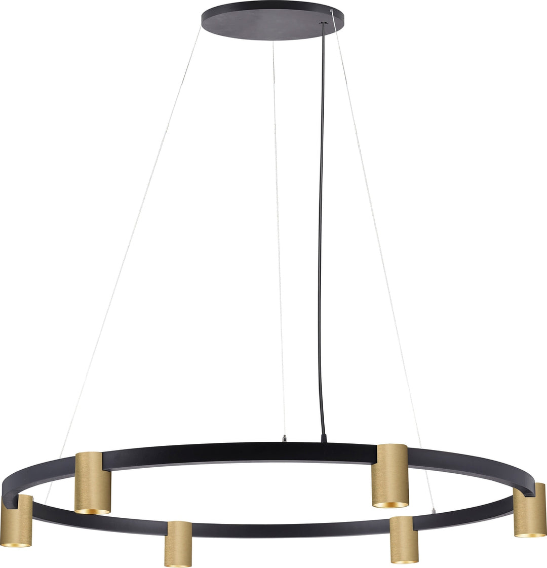 Oz K4 circular takpendel 60 cm - Svart/Gullfarget-Takpendler-NorDesign-Svart / Gull-104490605-Lightup.no