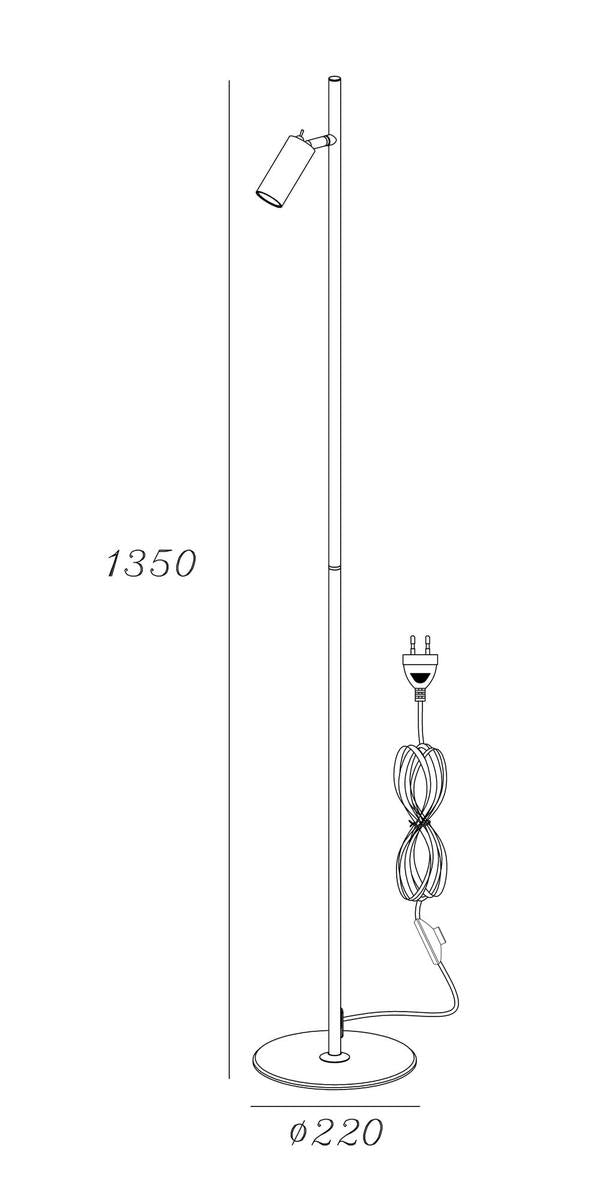 Oz mini K1 gulvlampe GU10 mini-Gulvlamper-NorDesign-Svart-081140105-Lightup.no