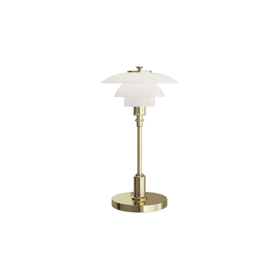 PH 1/1 bærbar bordlampe-Bordlamper-Louis Poulsen-Hvit / Messing-LP__5744173405-Lightup.no