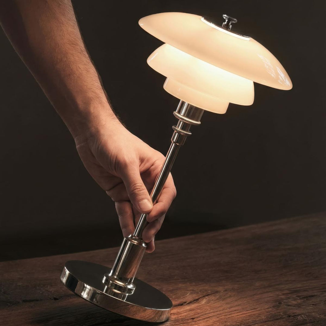 PH 1/1 bærbar bordlampe-Bordlamper-Louis Poulsen-Hvit / Messing-LP__5744173405-Lightup.no