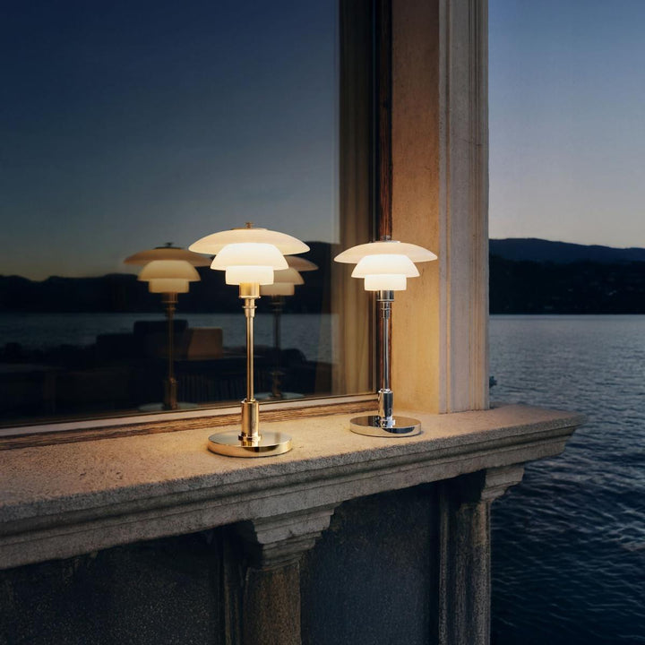 PH 1/1 bærbar bordlampe-Bordlamper-Louis Poulsen-Hvit / Messing-LP__5744173405-Lightup.no