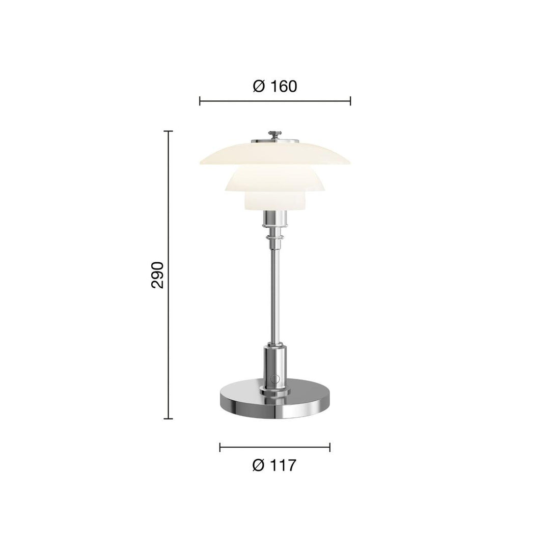 PH 1/1 bærbar bordlampe-Bordlamper-Louis Poulsen-Hvit / Messing-LP__5744173405-Lightup.no