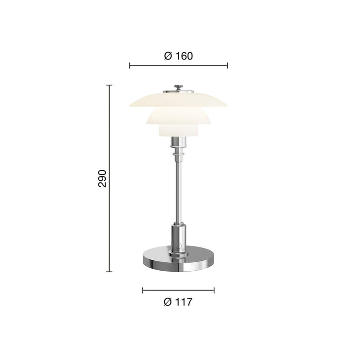 PH 1/1 bærbar bordlampe-Bordlamper-Louis Poulsen-Hvit / Messing-LP__5744173405-Lightup.no