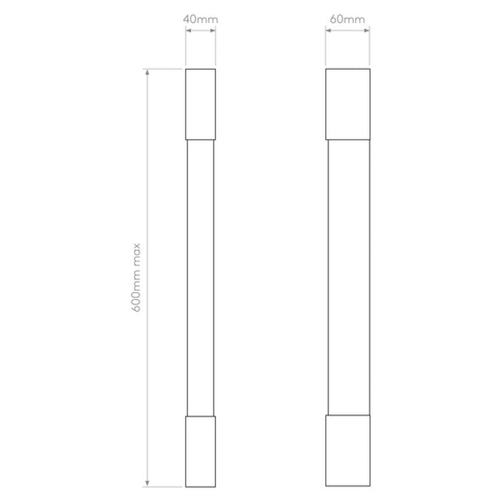 Palermo 600 LED vegglampe baderom IP44 6,8W 3000 Kelvin-Baderomslampe Vegg-Astro Lighting-Svart-Asg__1084038-Lightup.no