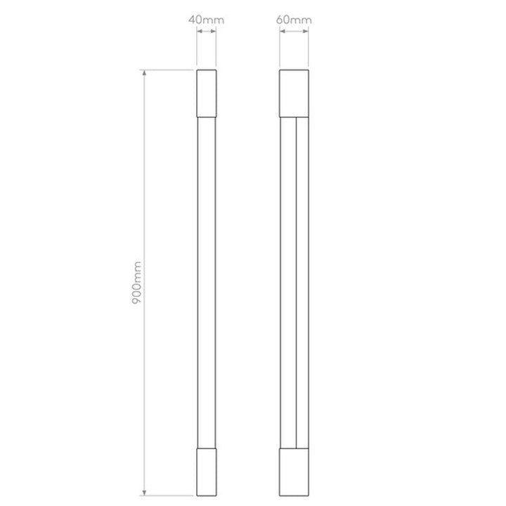 Palermo 900 LED vegglampe baderom IP44 11,7W 3000 Kelvin-Baderomslampe Vegg-Astro Lighting-Svart-Asg__1084037-Lightup.no