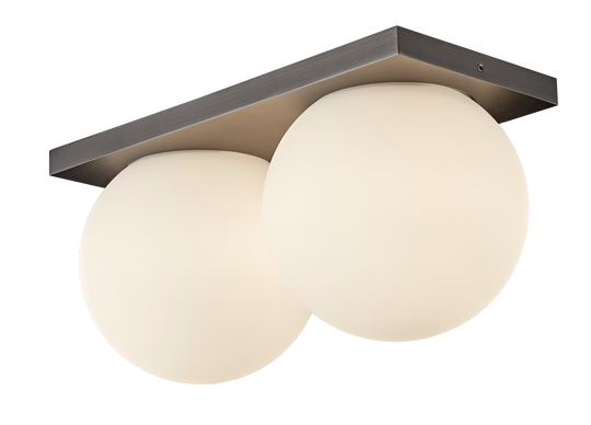 Palla mini C290 tak/vegglampe 22,9W 1800-3000 Kelvin IP20 Dimbar-Taklamper-Antidark-Opal/Messing-2-281-02-4-Lightup.no