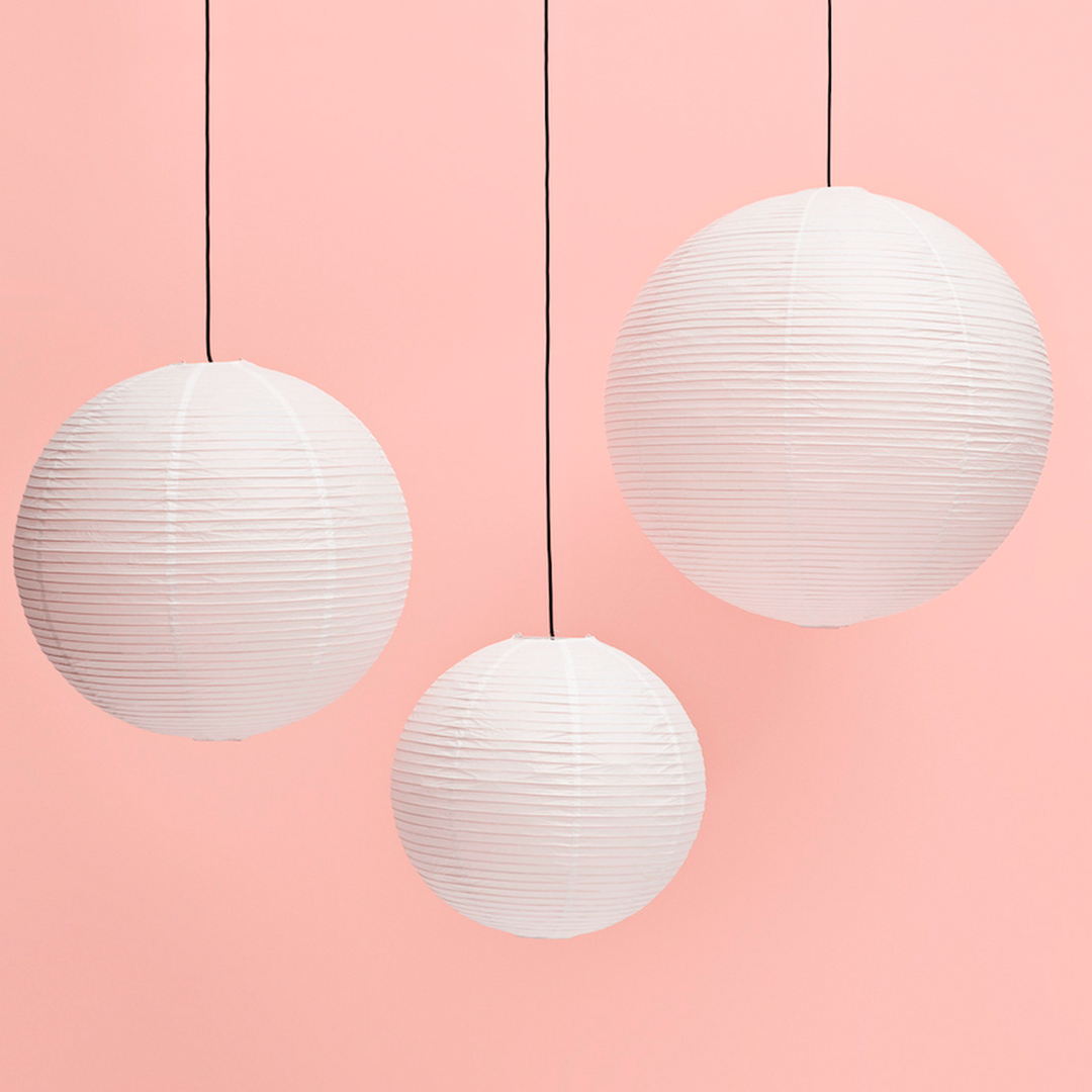 Paper shade Ø50-Takpendler-HAY-Hvit-AB318-A606-AB35-Lightup.no