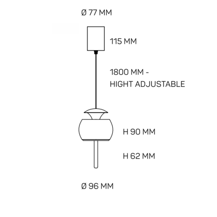 Parachute takpendel-Takpendler-LOOM Design-Svart-LF-817-002-Lightup.no