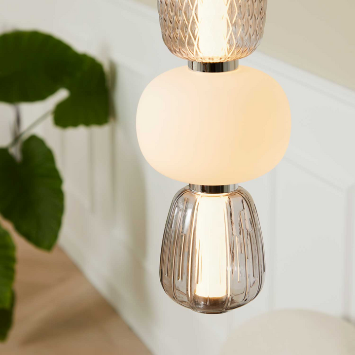 Pearl 5 takpendel-Takpendler-LOOM Design-Røyfarget/Grå-LF-837-001-Lightup.no