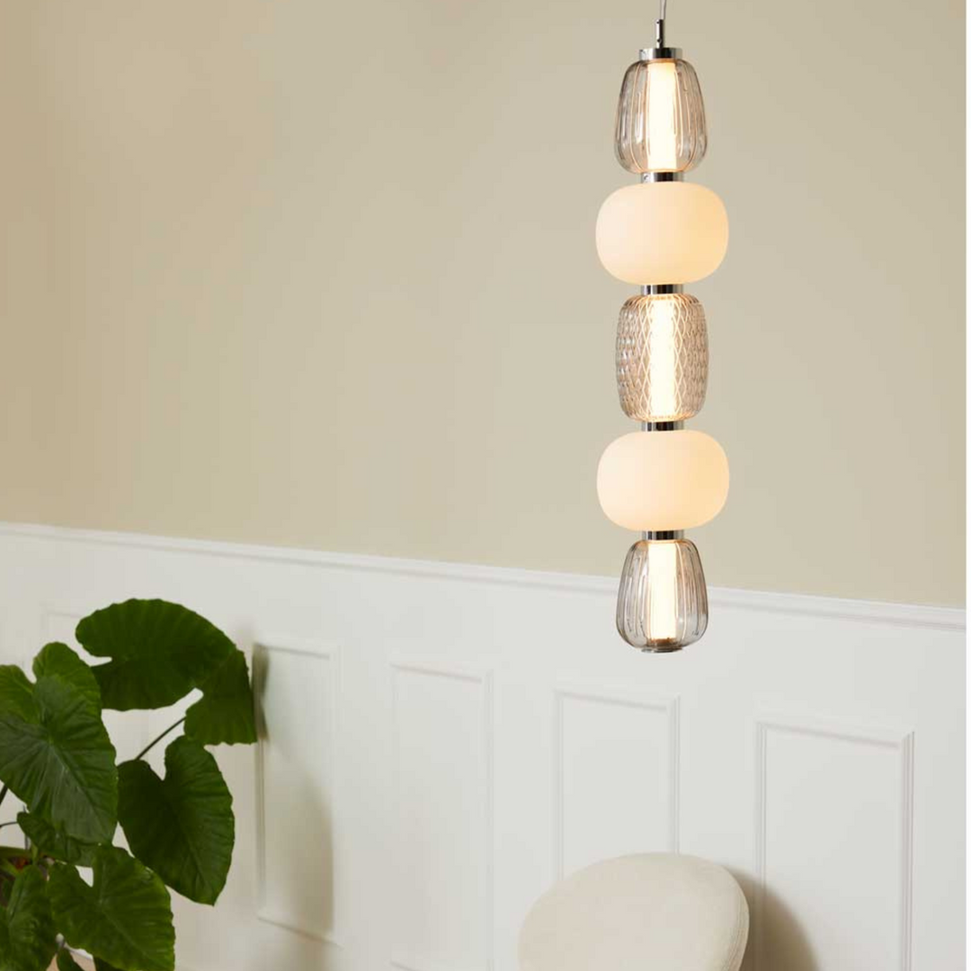 Pearl 5 takpendel-Takpendler-LOOM Design-Røyfarget/Grå-LF-837-001-Lightup.no