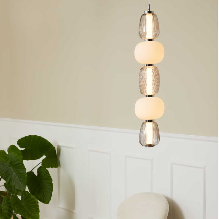 Pearl 5 takpendel-Takpendler-LOOM Design-Røyfarget/Grå-LF-837-001-Lightup.no