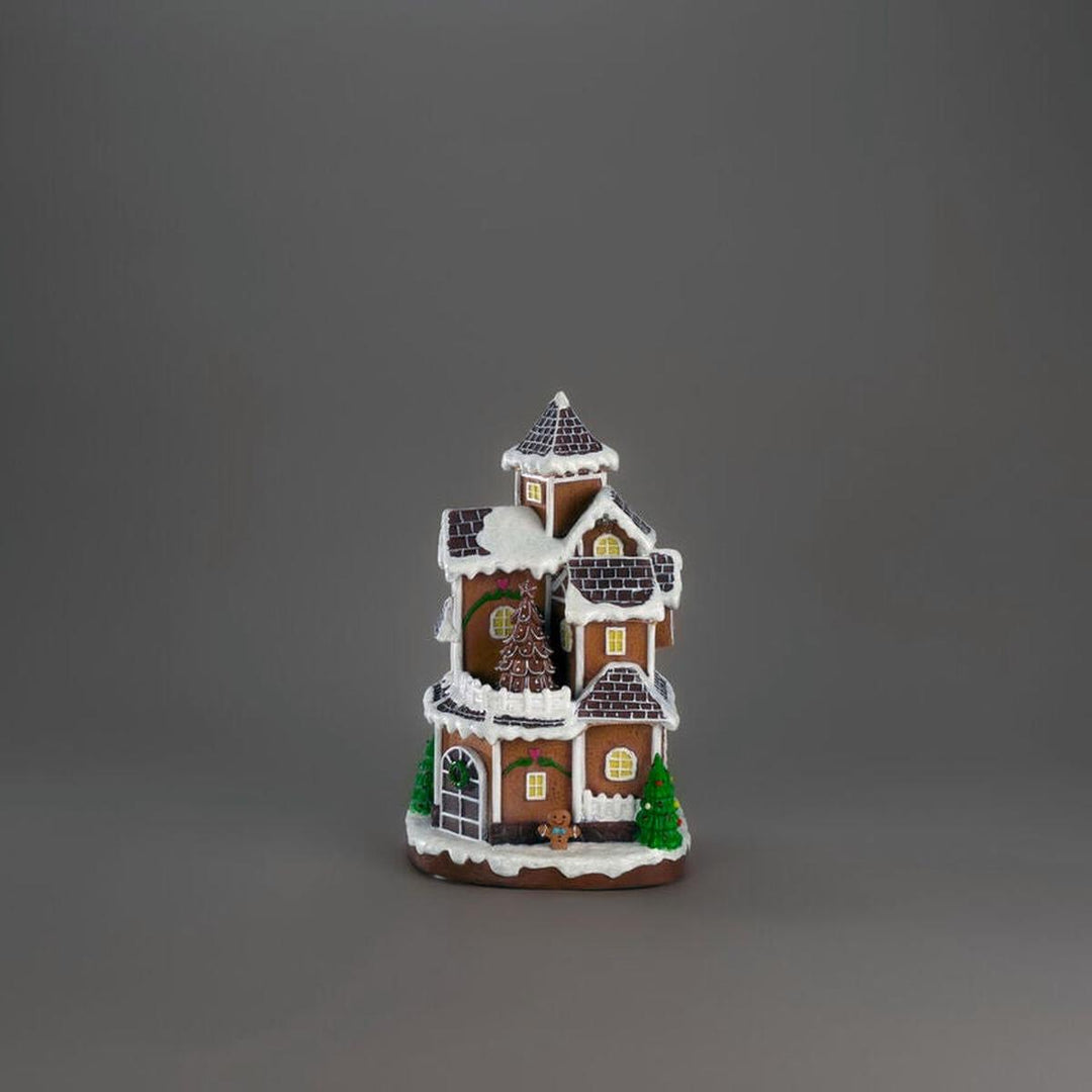 Pepperkakehus med LED – Batteri og USB-Julebelysning dekor og pynt-Konstsmide-Flerfarget-4213-600-Lightup.no