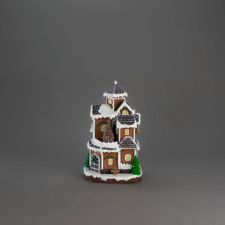 Pepperkakehus med LED – Batteri og USB-Julebelysning dekor og pynt-Konstsmide-Flerfarget-4213-600-Lightup.no
