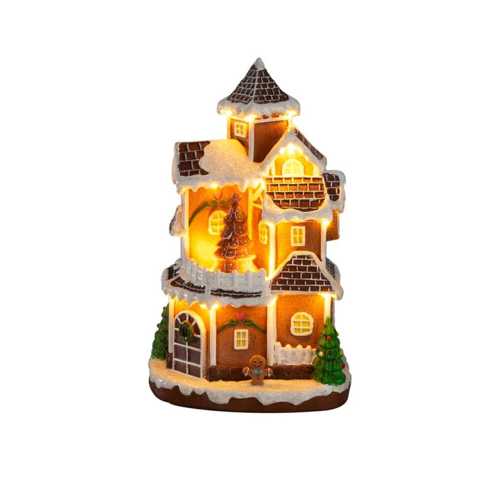 Pepperkakehus med LED – Batteri og USB-Julebelysning dekor og pynt-Konstsmide-Flerfarget-4213-600-Lightup.no