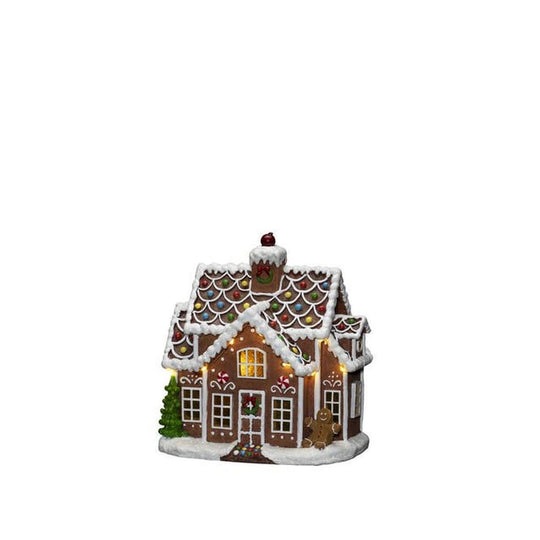 Pepperkakehus med lys-Julebelysning dekor og pynt-Konstsmide-Brun-4245-600-Lightup.no