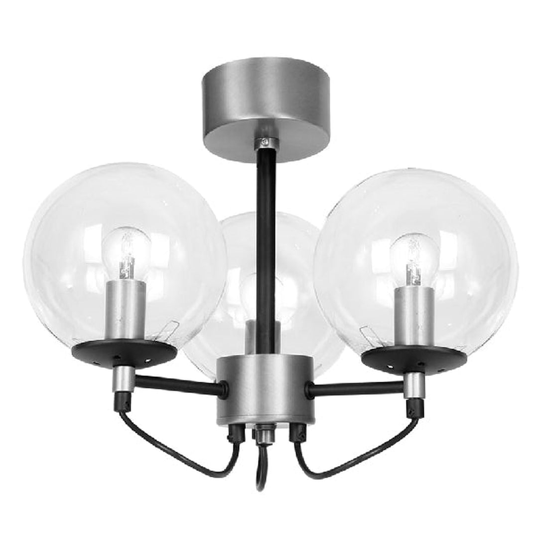 Perla taklampe 3 lys - Klar/Sølvfarget-Takpendler-Hallbergs-HS__6660-251-Lightup.no