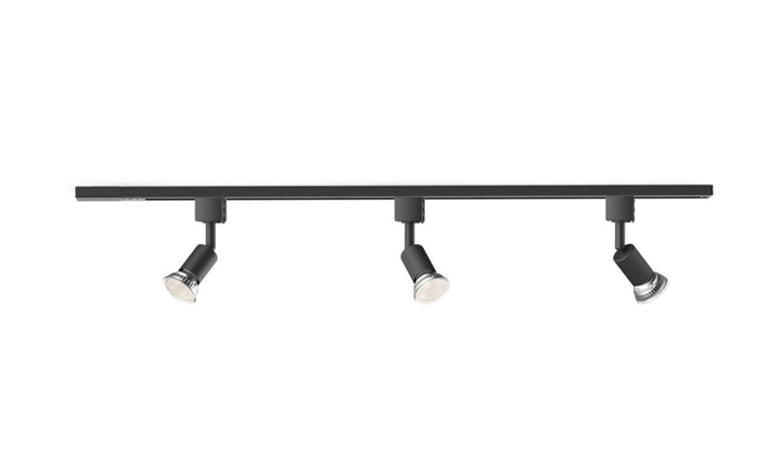 Philips EasyLink Tobia spotskinne med 3 spotter - 1 meter-Spotskinner 230V-Philips-Svart-929004723301-Lightup.no