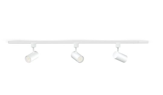 Philips EasyLink Zilo spotskinne med 3 spotter - 1 meter-Spotskinner 230V-Philips-Hvit-929004723601-Lightup.no