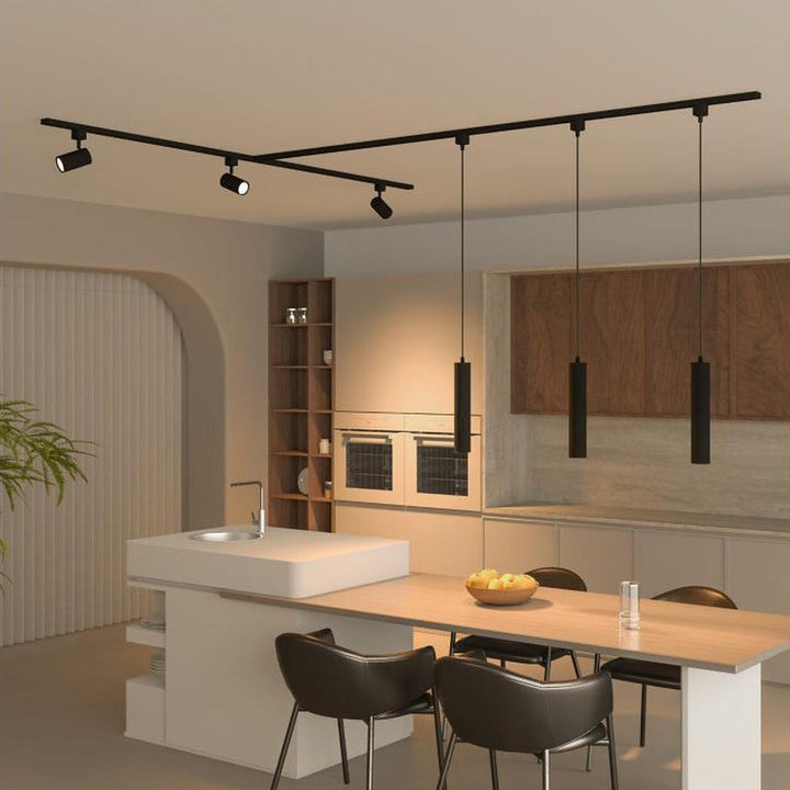 Philips EasyLink Zilo spotskinne med 3 spotter - 1 meter-Spotskinner 230V-Philips-Svart-929004723701-Lightup.no