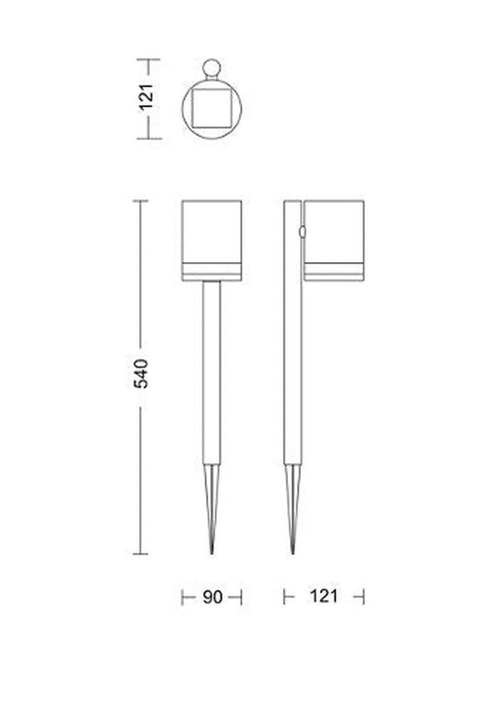 Philips Fyve hagelys 1,5W 2700 Kelvin IP44 solcelledrevet med dag/natt sensor-Utebelysning pullert-Philips-Svart-929003364801-Lightup.no