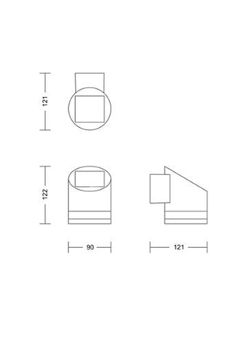 Philips Fyve vegglampe 1,5W 2700 Kelvin IP44 solcelledrevet med dag/natt sensor-Utebelysning vegg opp og ned-Philips-Svart-929003364901-Lightup.no