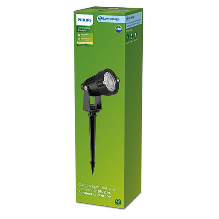 Philips Gardenlink Caper uplight 2700K 1,5W IP44 ekstra enhet - 24 Volt-Utebelysning uplight-Philips-Svart-929004072201-Lightup.no