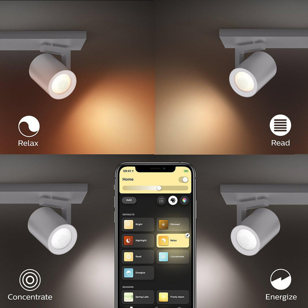 Philips Hue Argenta 3 lys spotlight white and colore ambiance-Taklamper-Philips Hue-Aluminium-915005762501-Lightup.no