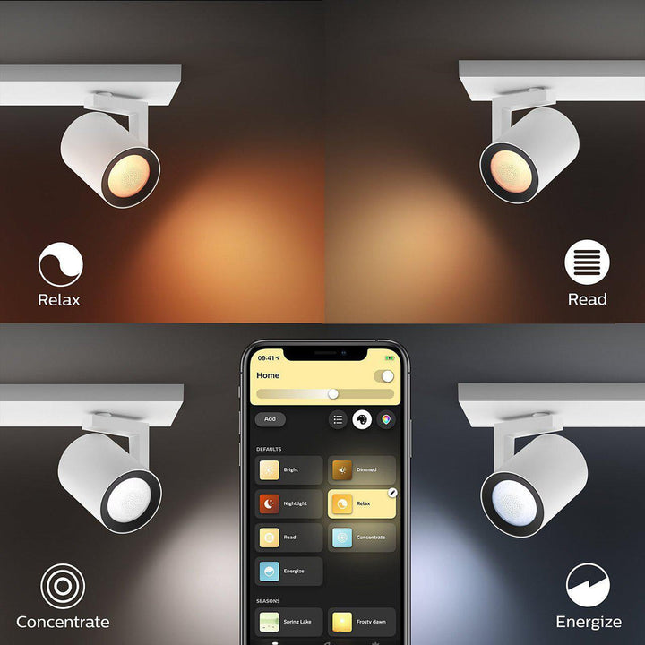 Philips Hue Argenta 3 lys spotlight white and colore ambiance-Taklamper-Philips Hue-Aluminium-915005762501-Lightup.no