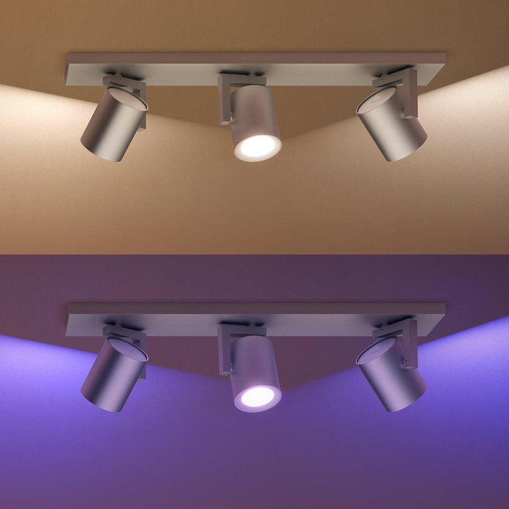 Philips Hue Argenta 3 lys spotlight white and colore ambiance-Taklamper-Philips Hue-Aluminium-915005762501-Lightup.no
