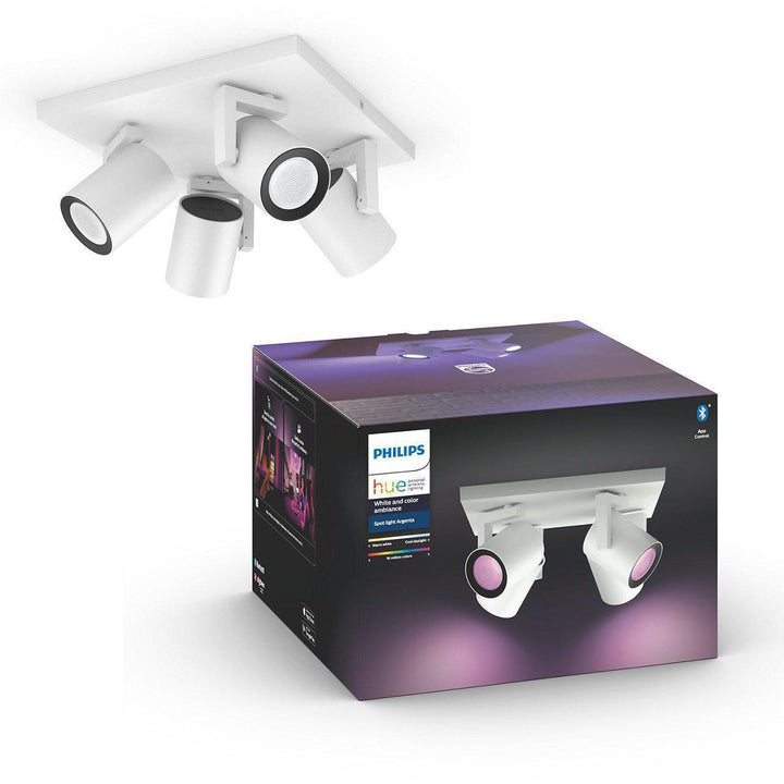 Philips Hue Argenta 4 lys spotlight white and colore ambiance-Taklamper-Philips Hue-Aluminium-915005762601-Lightup.no