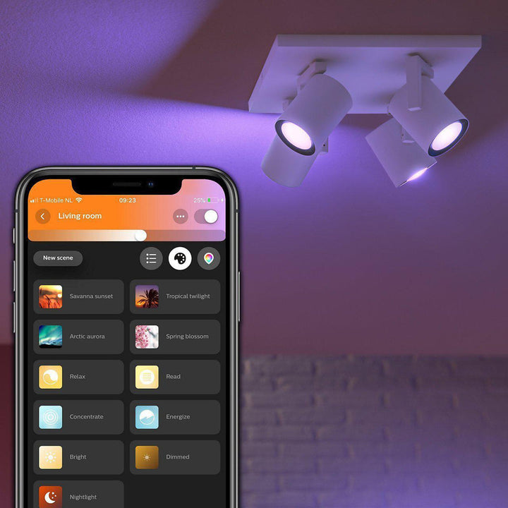 Philips Hue Argenta 4 lys spotlight white and colore ambiance-Taklamper-Philips Hue-Aluminium-915005762601-Lightup.no