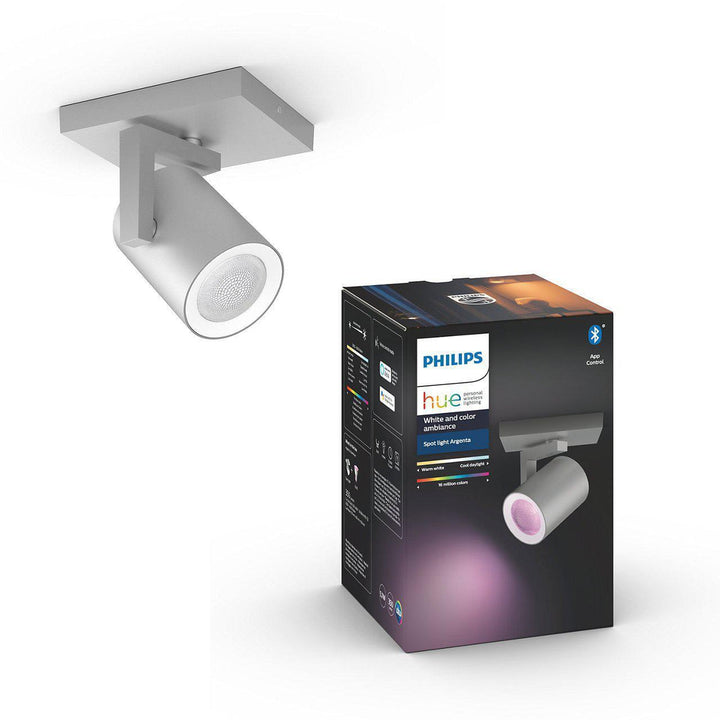 Philips Hue Argenta enkel spotlight white and colore ambiance-Taklamper-Philips Hue-Hvit-915005761901-Lightup.no