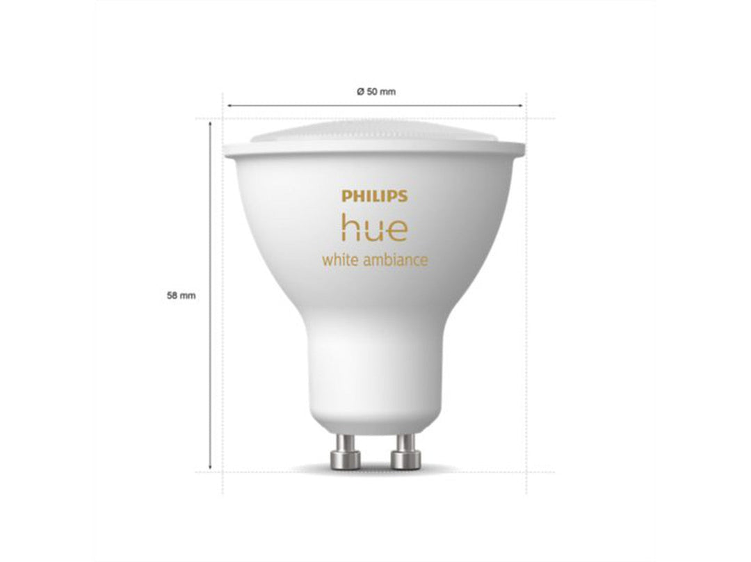 Philips Hue GU10 2200-6500K 5W - White ambiance-LED-pære GU10-Philips Hue-929001953309-Lightup.no
