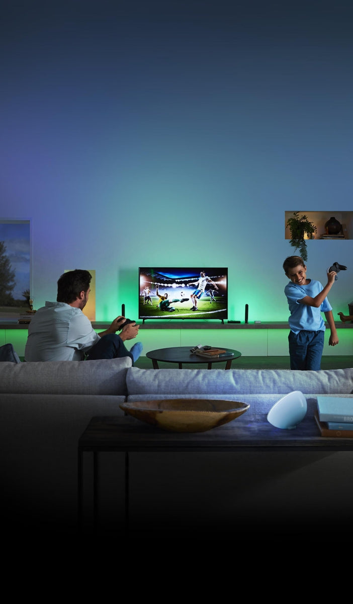 Philips Hue Play bar dobbeltpakke white and color ambiance - Hvit-Vegglamper-Philips Hue-Svart-915005733901-Lightup.no