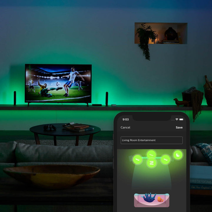 Philips Hue Play bar dobbeltpakke white and color ambiance - Hvit-Vegglamper-Philips Hue-Svart-915005733901-Lightup.no