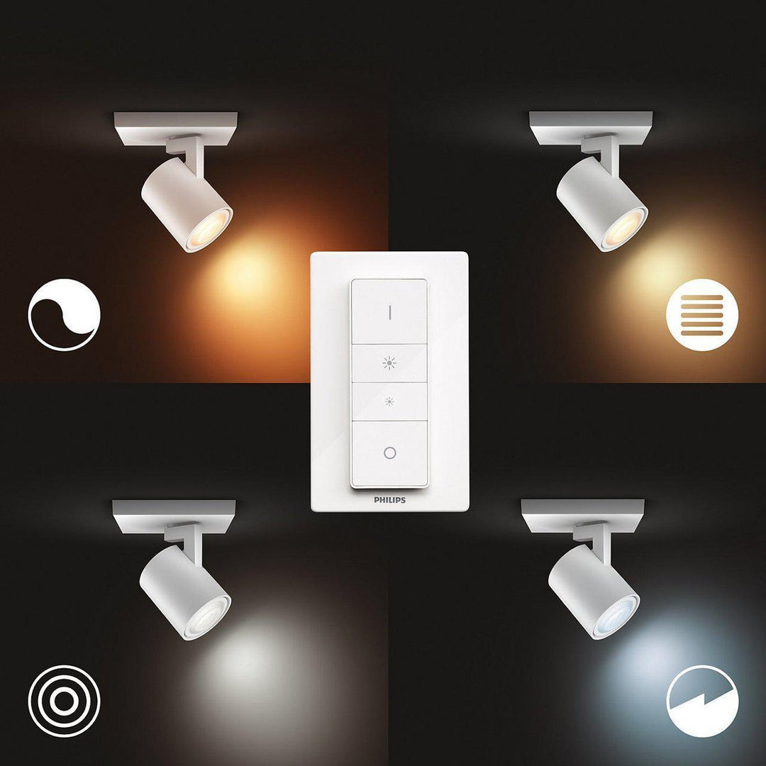 Philips Hue Runnner 1 spot m/fjernkontroll White Ambiance-Taklamper-Philips Hue-Svart-929003045901-Lightup.no