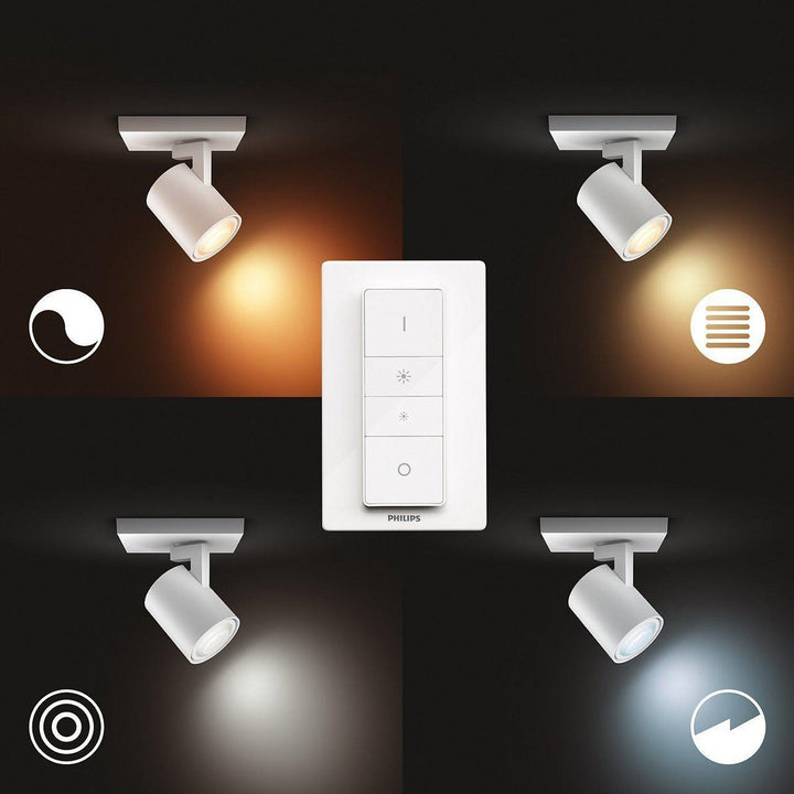 Philips Hue Runnner 1 spot m/fjernkontroll White Ambiance-Taklamper-Philips Hue-Svart-929003045901-Lightup.no