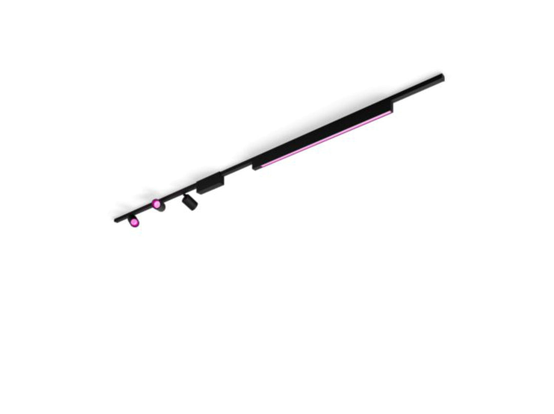 Philips Hue smart Perifo spotskinne 3 spotter og 1 lyslinje 2,5 meter Hue White Color Ambiance-Spotskinner 230V-Philips Hue-Hvit-929003117601-Lightup.no