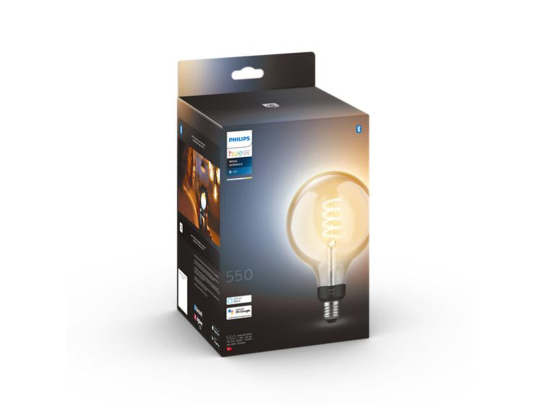 Philips Hue white LED 7W E27 G125 2200-4500 Kelvin - 125 mm-Smartpærer E27-Philips Hue-Hvit-929002478101-Lightup.no
