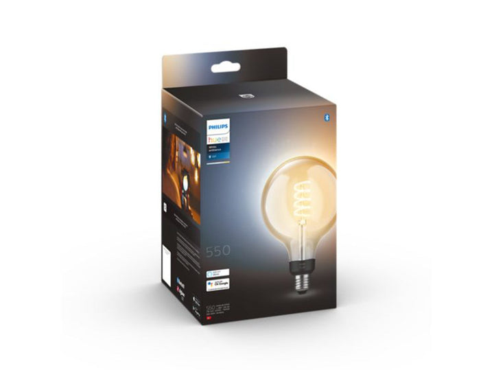 Philips Hue white LED 7W E27 G125 2200-4500 Kelvin - 125 mm-Smartpærer E27-Philips Hue-Hvit-929002478101-Lightup.no