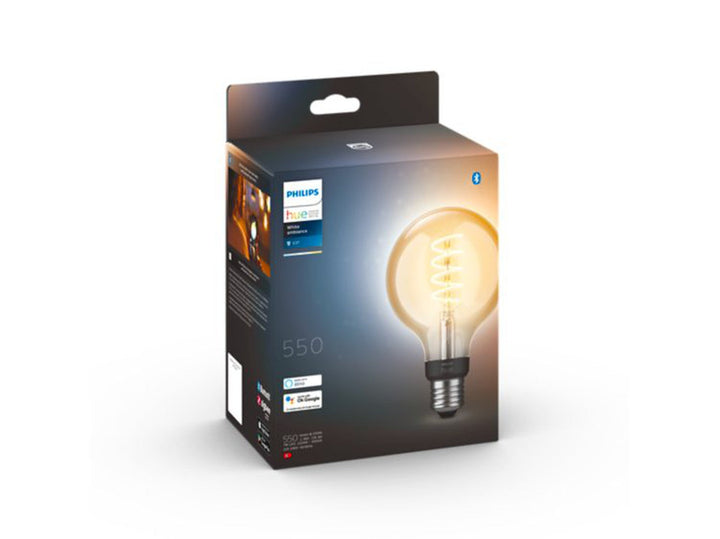 Philips Hue white LED 7W E27 G93 2200-4500 Kelvin - 95 mm-Smartpærer E27-Philips Hue-Hvit-929002477801-Lightup.no