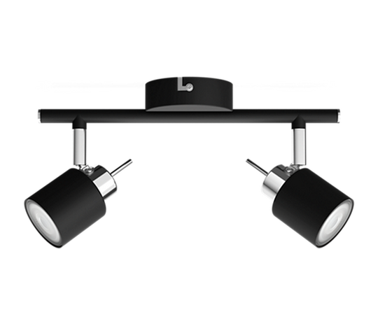 Philips Meranti dobbel spot GU10-Taklamper-Philips-Svart-929003254010-Lightup.no