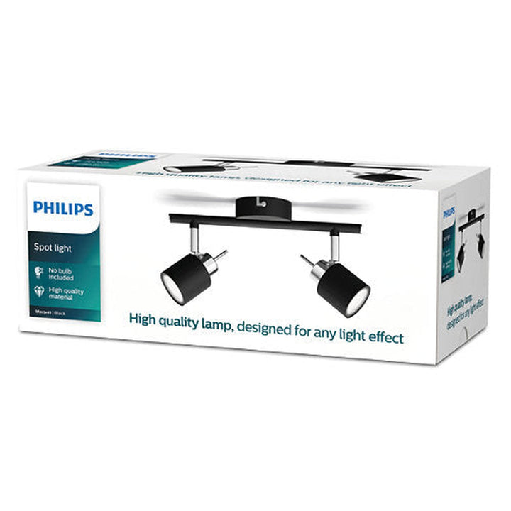 Philips Meranti dobbel spot GU10-Taklamper-Philips-Svart-929003254010-Lightup.no