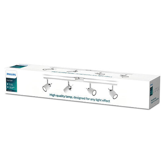Philips Meranti skinne med 4 spot GU10-Taklamper-Philips-Hvit-929003253801-Lightup.no